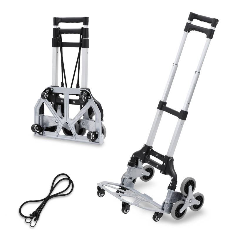 Treppensackkarre klappbar Gegenstände Treppenkarre Stapelkarre Treppen Sackkarre Transportkarre Treppensteiger bis 75kg Alu für Umzug und Schwere