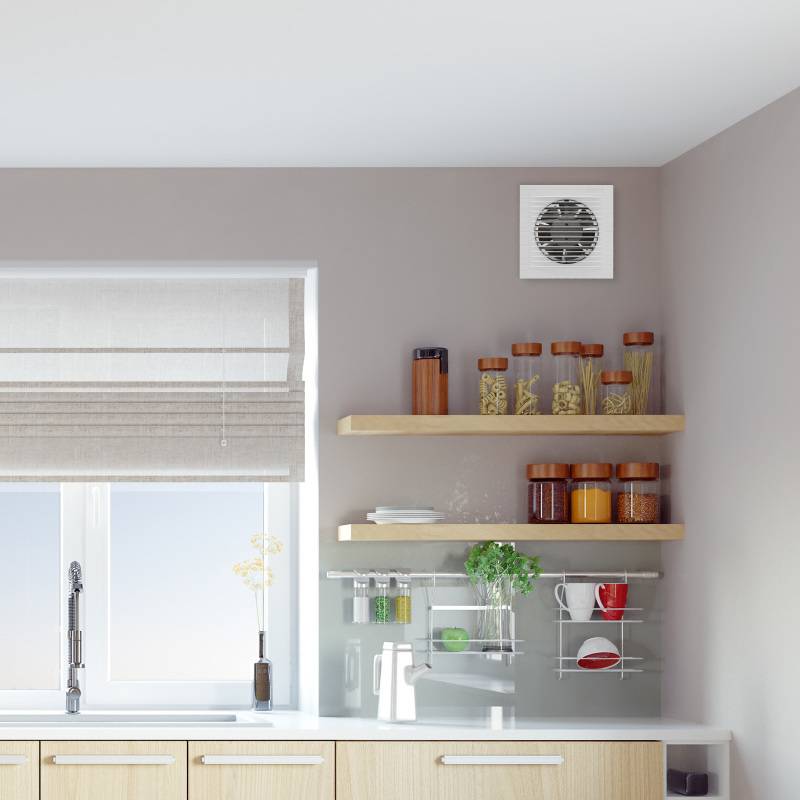 Badlüfter Wandlüfter Mit Rückflussleitblech Ventilator Rohrlüfter 100mm