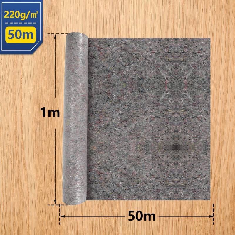 Malervlies 1x50m Abdeckvlies Schutzvlies Abdeckflies Gewicht 220g/㎡ PE-Folie