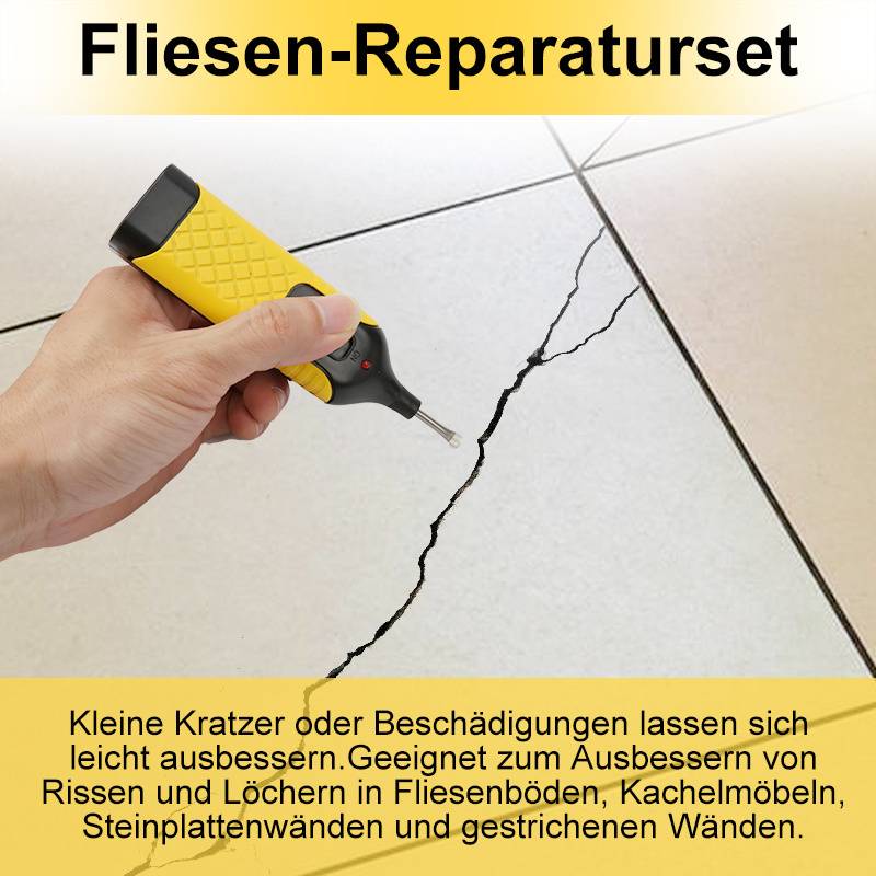 Reparatur-Set Fliesen Macken auf keramischen Oberflächen im Handumdrehen beseitigen kabellosen Wachsschmelzer Set 7-teilig 11 Wachsfarben