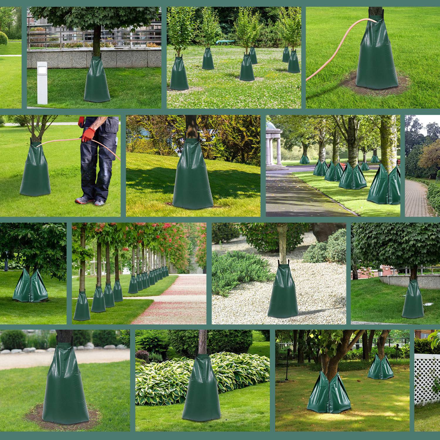 Baumbewässerungsbeutel 5 Stück Bewässerungsbeutel 75 Liter Bewässerungssack aus UV-beständigem