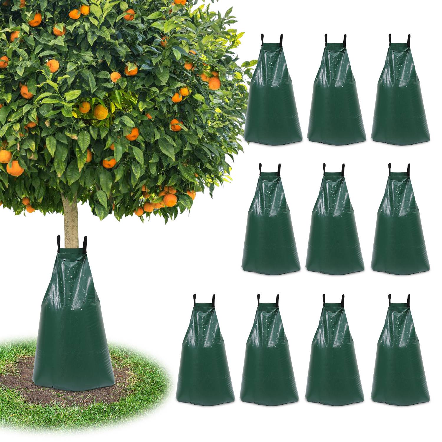 Baumbewässerungsbeutel 10 Stück Bewässerungssack 75L Bewässerungsbeutel Wassersack für Bäume