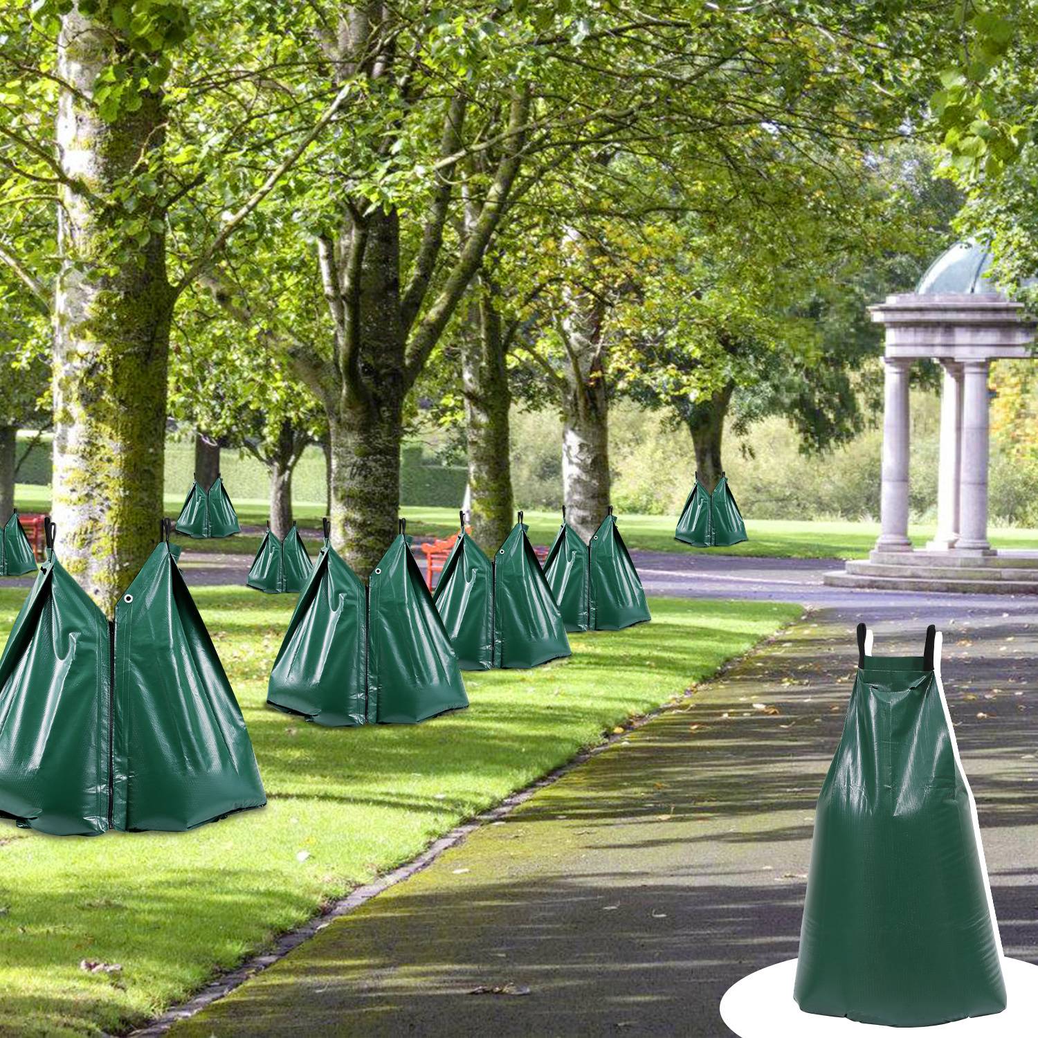 Baumbewässerungsbeutel 15 Stück Bewässerungssack 75 Liter Bewässerungsbeutel Wassersack für Bäume