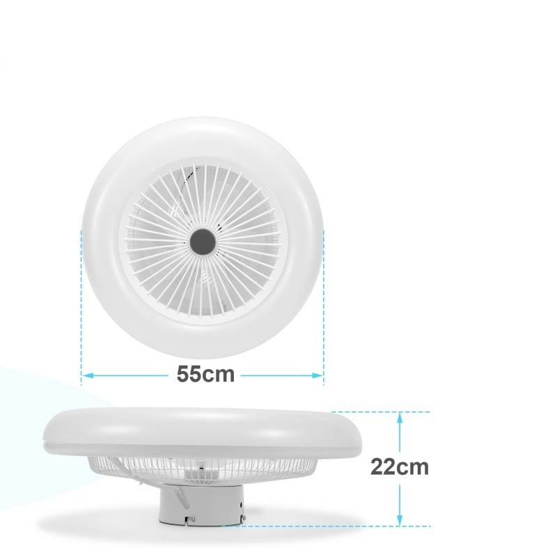 Deckenventilator 80w Dimmbar Deckenleuchte Ventilator für Wohnzimmer LED mit Fernbedienung Deckenleuchte