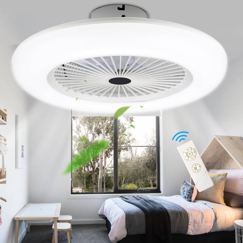 Deckenventilator 80w Fernbedienung Timer Dimmbar LED Beleuchtung mit Fernbedienung