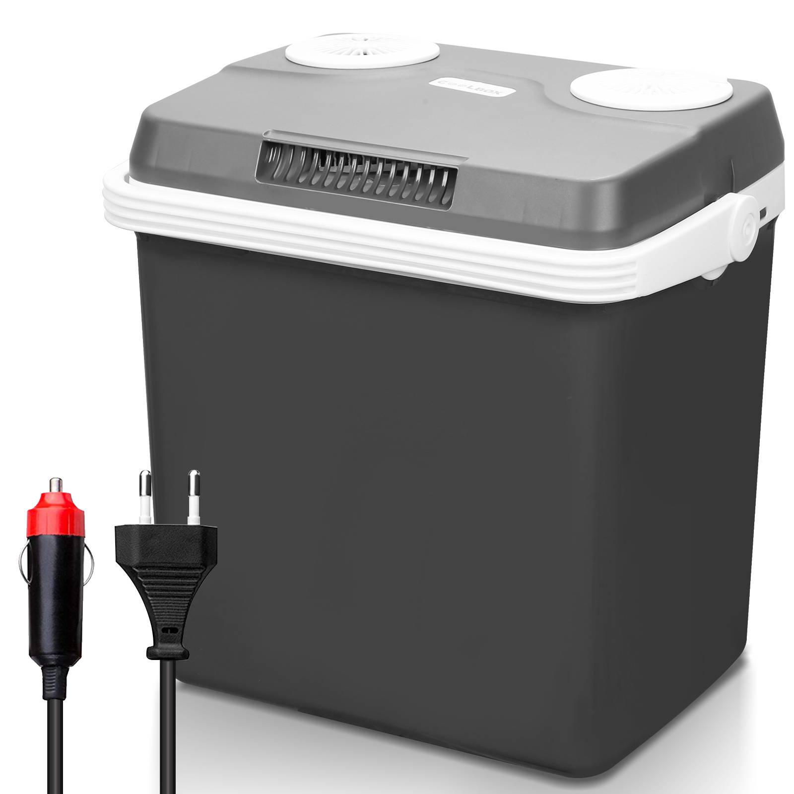 Kühlbox Elektrisch 32L Mini-Kühlschrank 230 V und 12 V für KFZ Auto Camping kühlt & wärmt mit ECO-Modus Kühltasche, Isoliertasche, Elektrische K