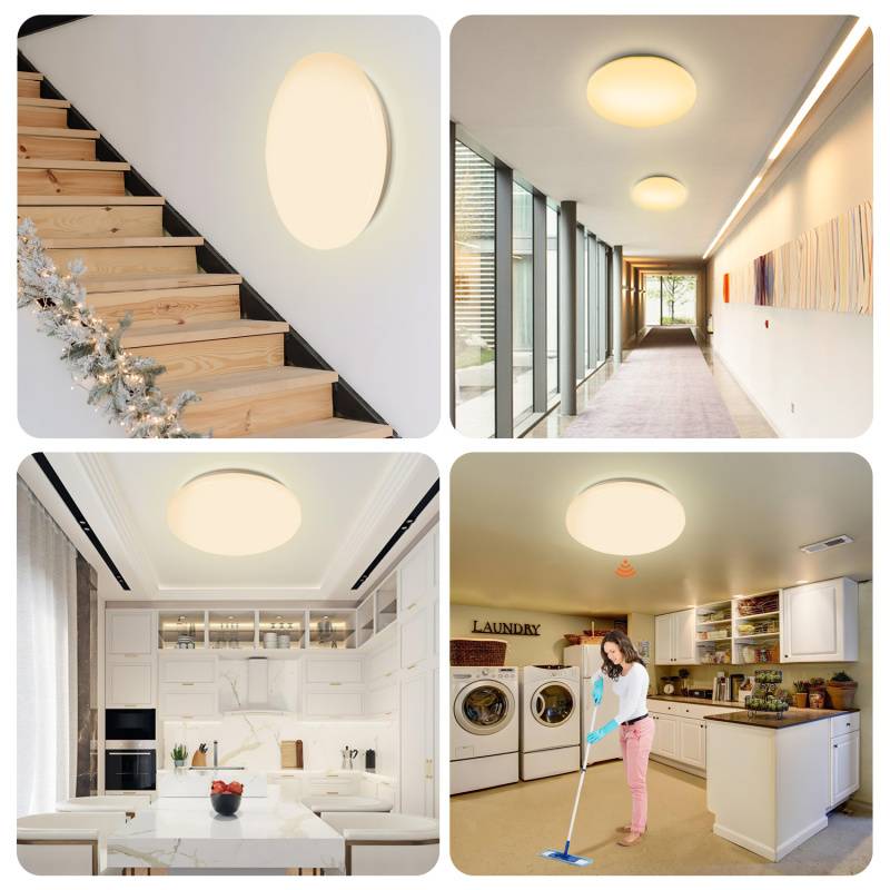 12W LED Deckenleuchte mit Bewegungsmelder Sensor Badleuchte Küche Innenleuchte