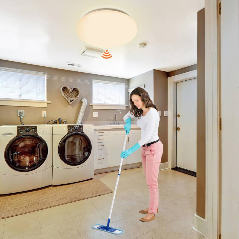 12W LED Deckenleuchte mit Bewegungsmelder Wohnzimmerlampe Sensor Energiesparend