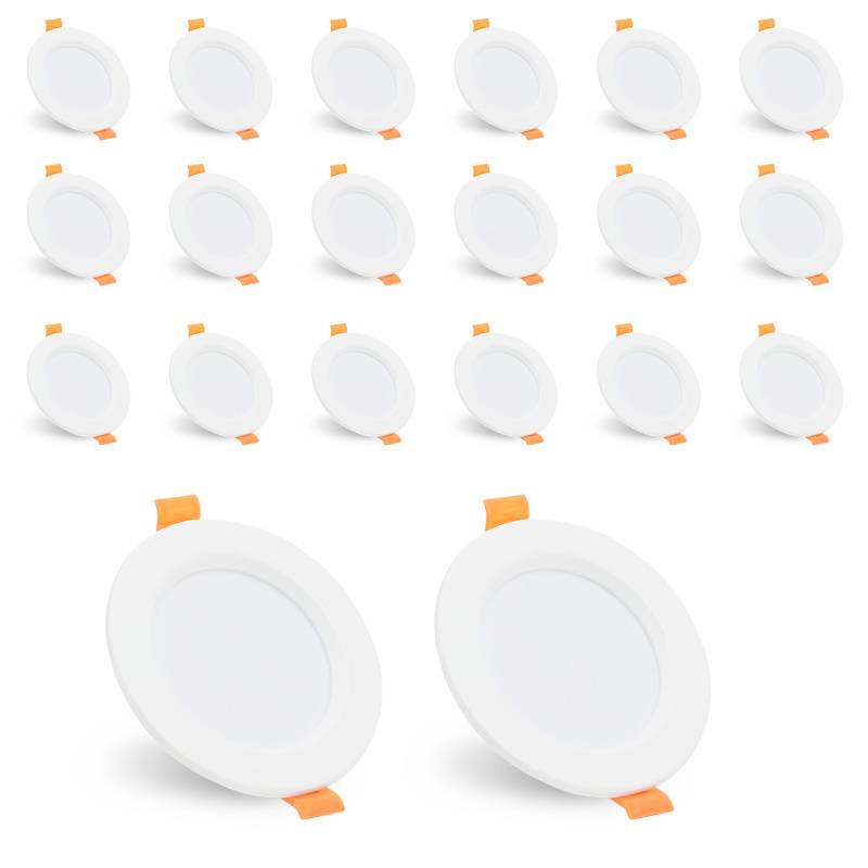 20er LED Einbaustrahler Deckeneinbauleuchte Set Einbauleuchte Deckenleuchte Einbauspot Deckenspot 400LM Warmweiß 5W 3200k