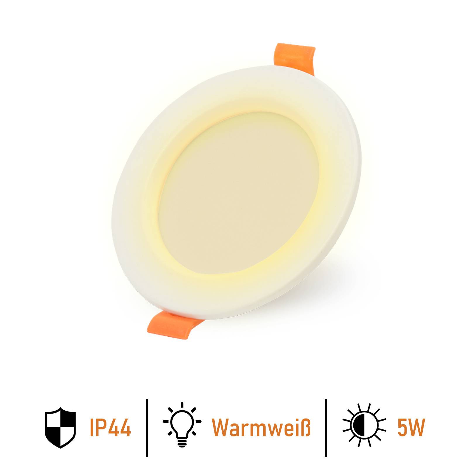 20er LED Einbaustrahler Deckeneinbauleuchte Set Einbauleuchte Deckenleuchte Einbauspot Deckenspot 400LM Warmweiß 5W 3200k