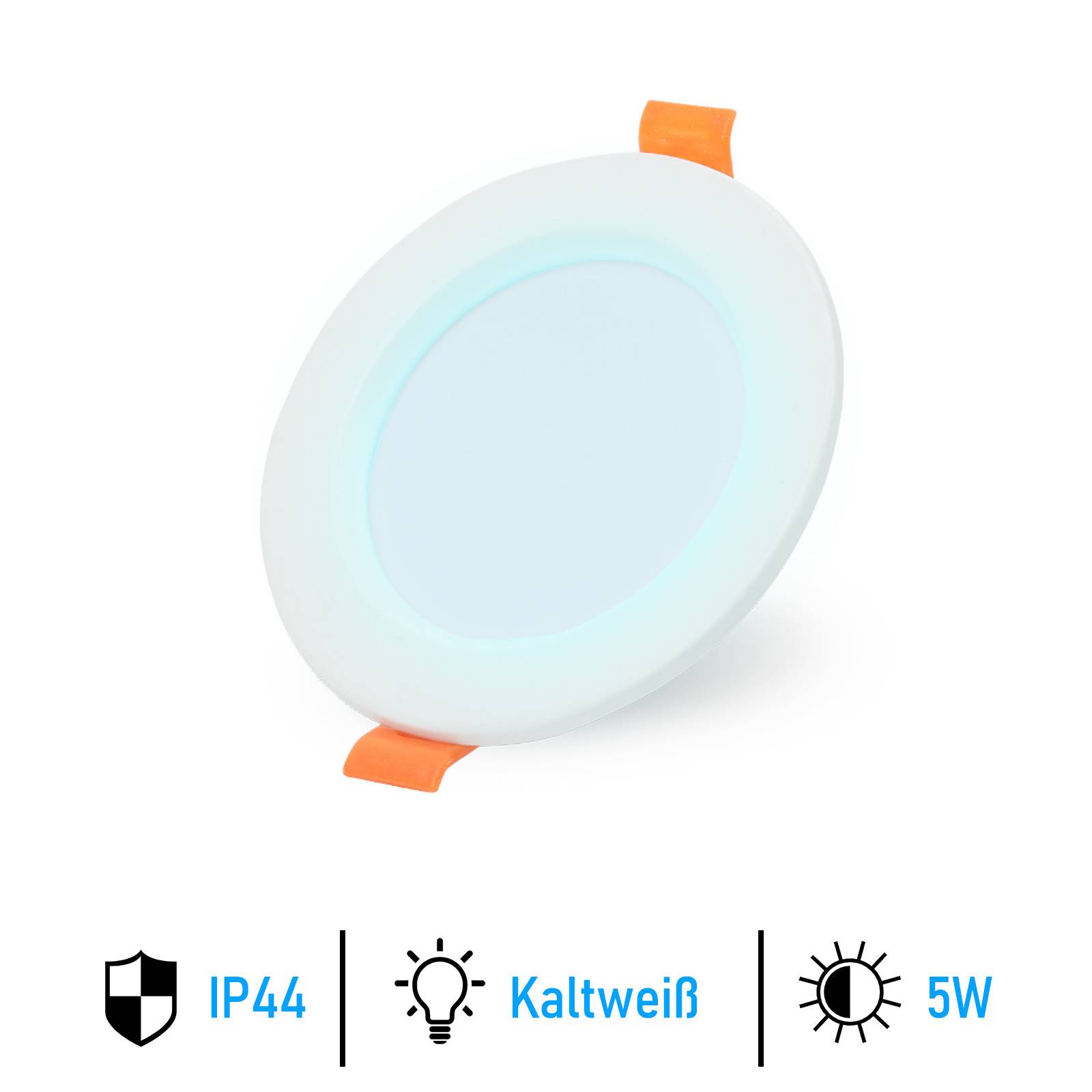 20er LED Einbaustrahler Deckeneinbauleuchte Set Einbauleuchte Deckenleuchte Einbauspot Deckenspot 400LM Kaltweiß 5W 6000K