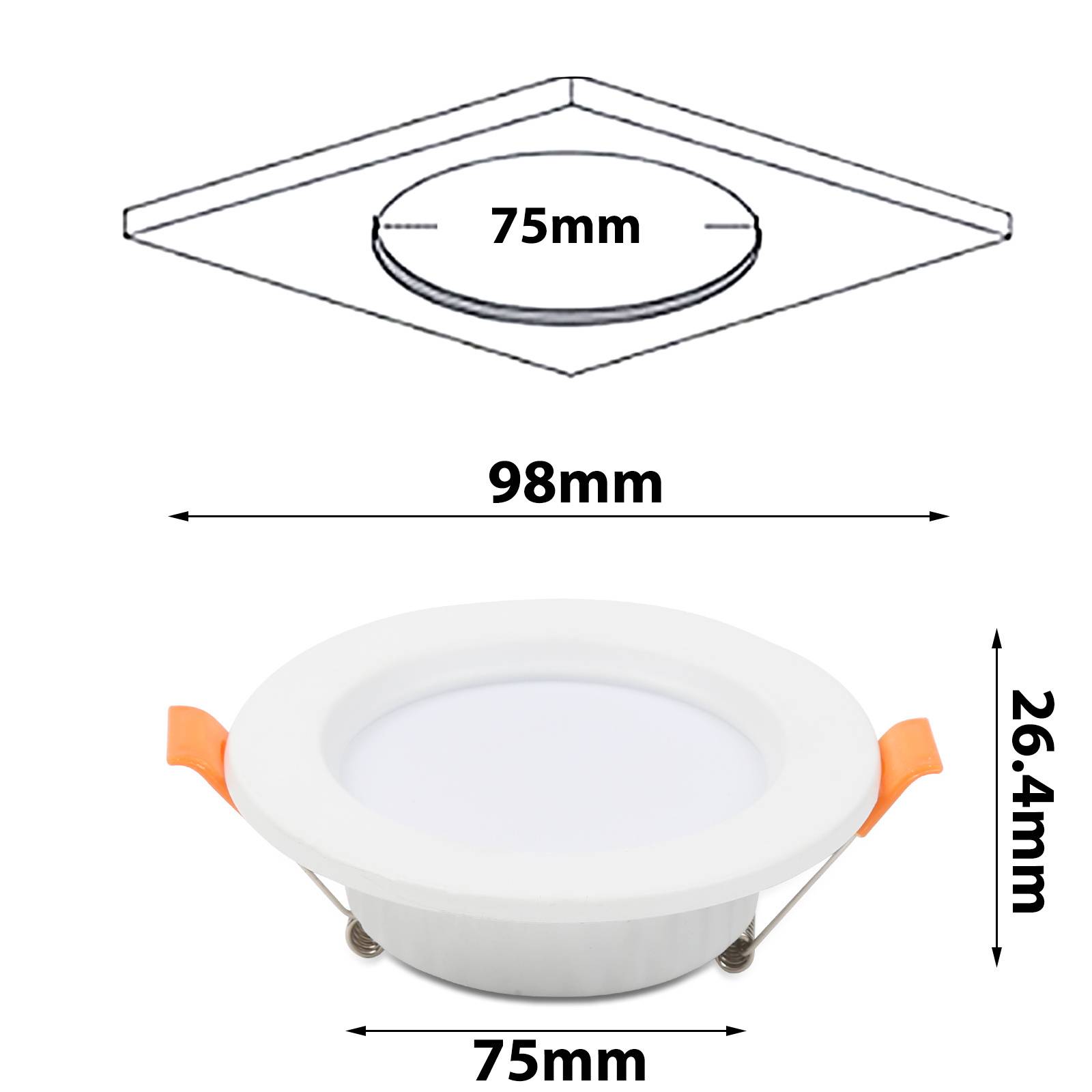 20er LED Einbaustrahler Deckeneinbauleuchte Set Einbauleuchte Deckenleuchte Einbauspot Deckenspot 400LM Warmweiß 5W 3200k