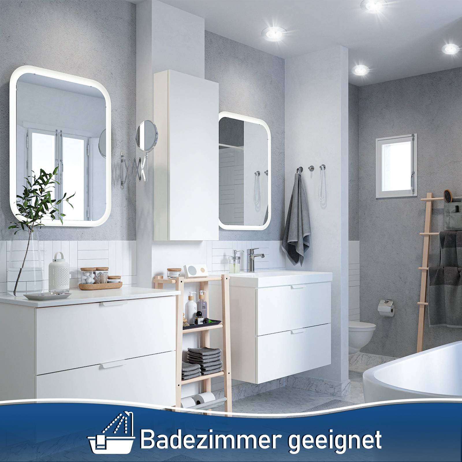 20er LED Einbaustrahler Deckeneinbauleuchte Set Einbauleuchte Deckenleuchte Einbauspot Deckenspot 245LM Strahler Kaltweiß 3W