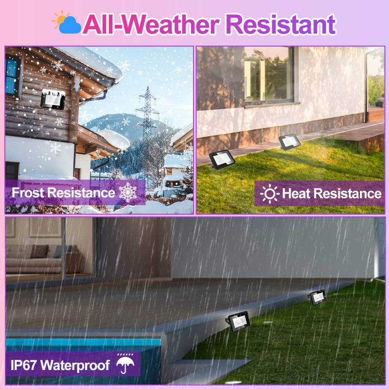 2X30W RGB LED Strahler mit Fernbedienung RGB Strahler Außenstrahler Flutlichtstrahler