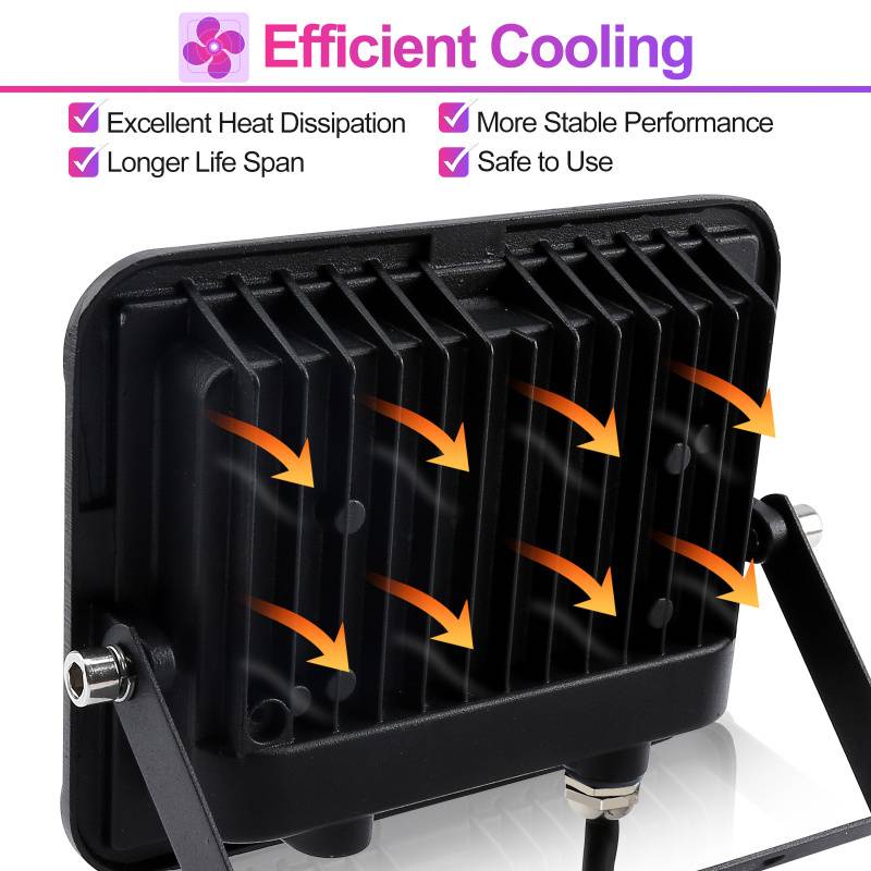 1X50W RGB LED Strahler mit Fernbedienung RGB Strahler Außenstrahler Flutlichtstrahler