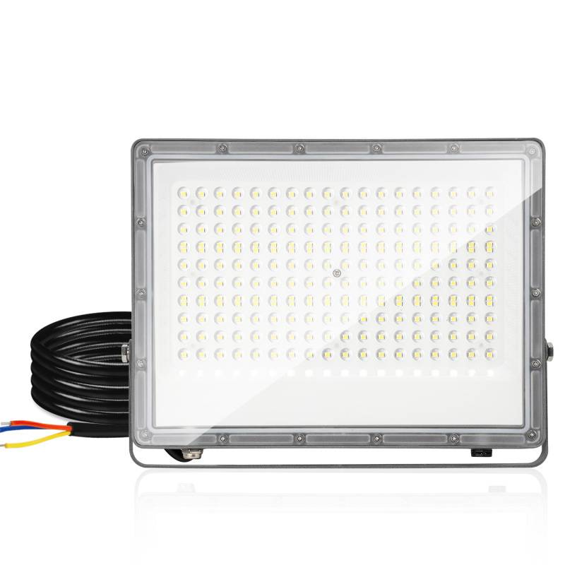 150W LED Fluter Flutlicht LED Strahler IP65 Wasserdicht Außenstrahler Outdoor-Sicherheitsleuchte für Garten Garage 6000K