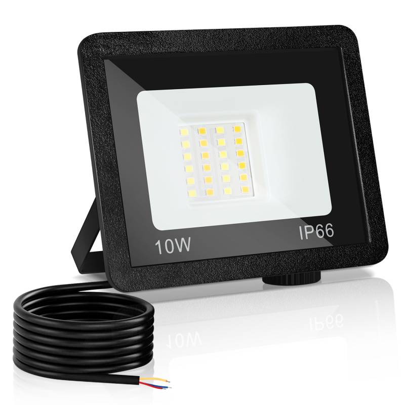 LED Fluter LED Baustrahler 1X 10W 3 Farbe 3000/4000/6500K Floodlight mit IP66 Wasserdicht