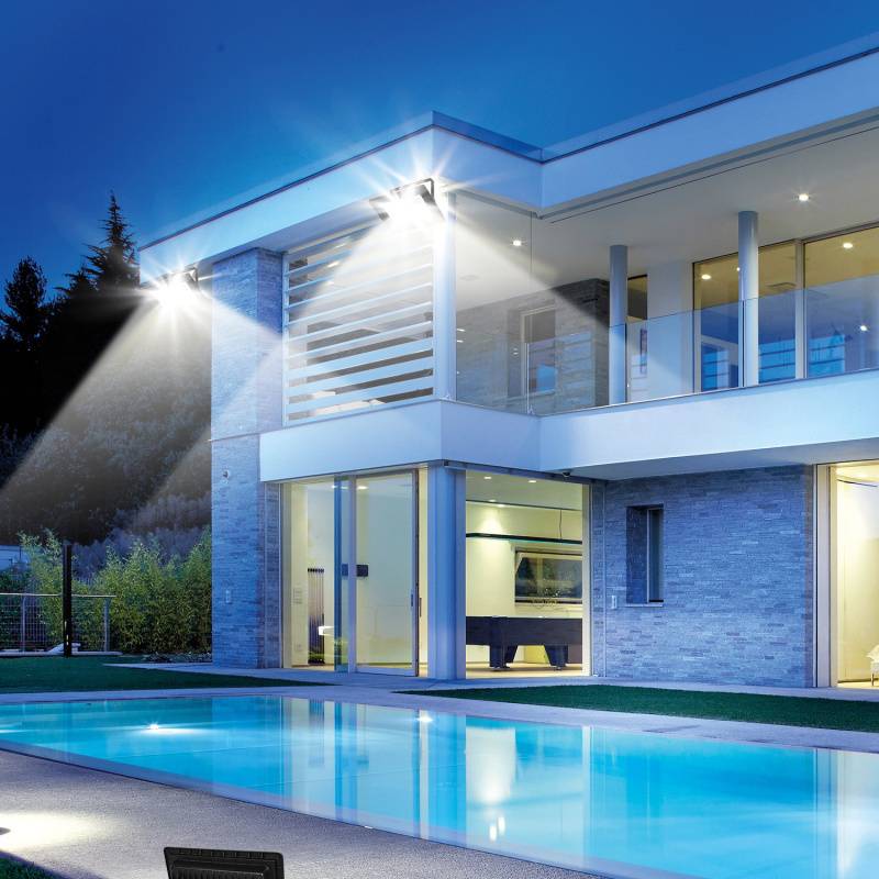 LED Fluter LED Baustrahler 5X 50W 3 Farbe 3000/4000/6500K Floodlight mit IP66 Wasserdicht