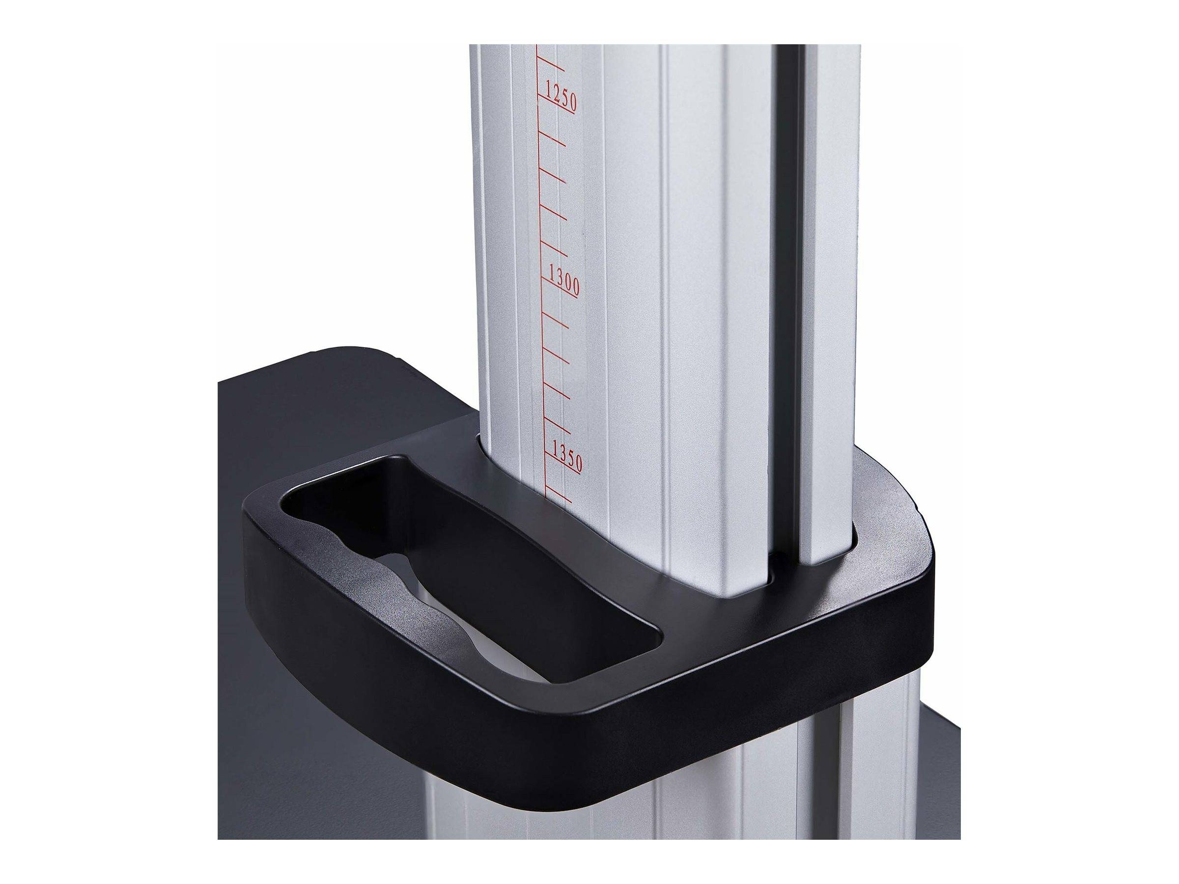 StarTech.com Rolling TV Cart/Stand On Wheels, Up to 100inch/220lb Screens - Wagen - für Flachbildschirm - Kunststoff, Aluminium, Stahl - Schwarz