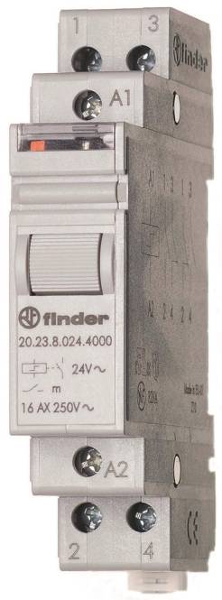 Finder Stromstossschalter 20.23.8.230.4000 1S 1O 16A 230VAC Industriematerial Ind-Schaltgeraete