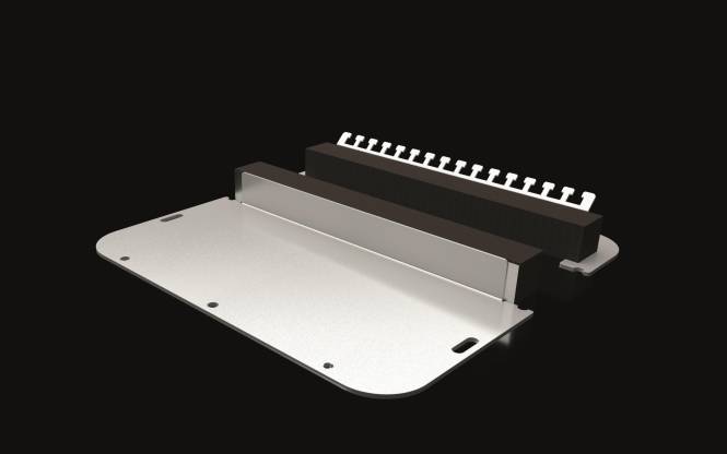 Rittal Metall-Flanschplatte SZ 2565450 zweiteilig f.AX m.Klemmprofil Größe 5 Industriematerial