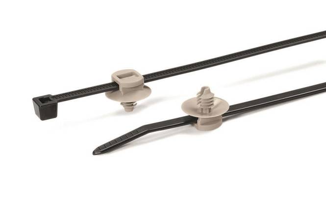 Hellermann T50RFT5-PA66HS/PA66 BK/GY (500) Kabelbinder 200x4,6mm 150-55941 (Inhalt 500 Stück)