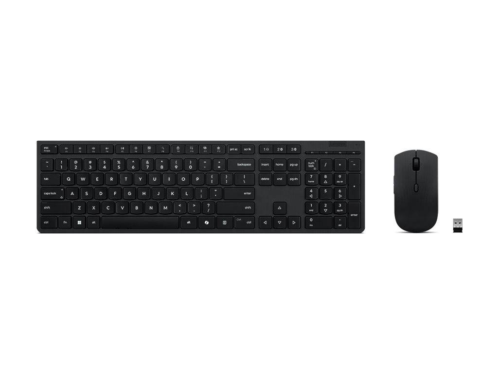 LENOVO Professional Wireless Rechargeable Combo Keyboard and Mouse-German