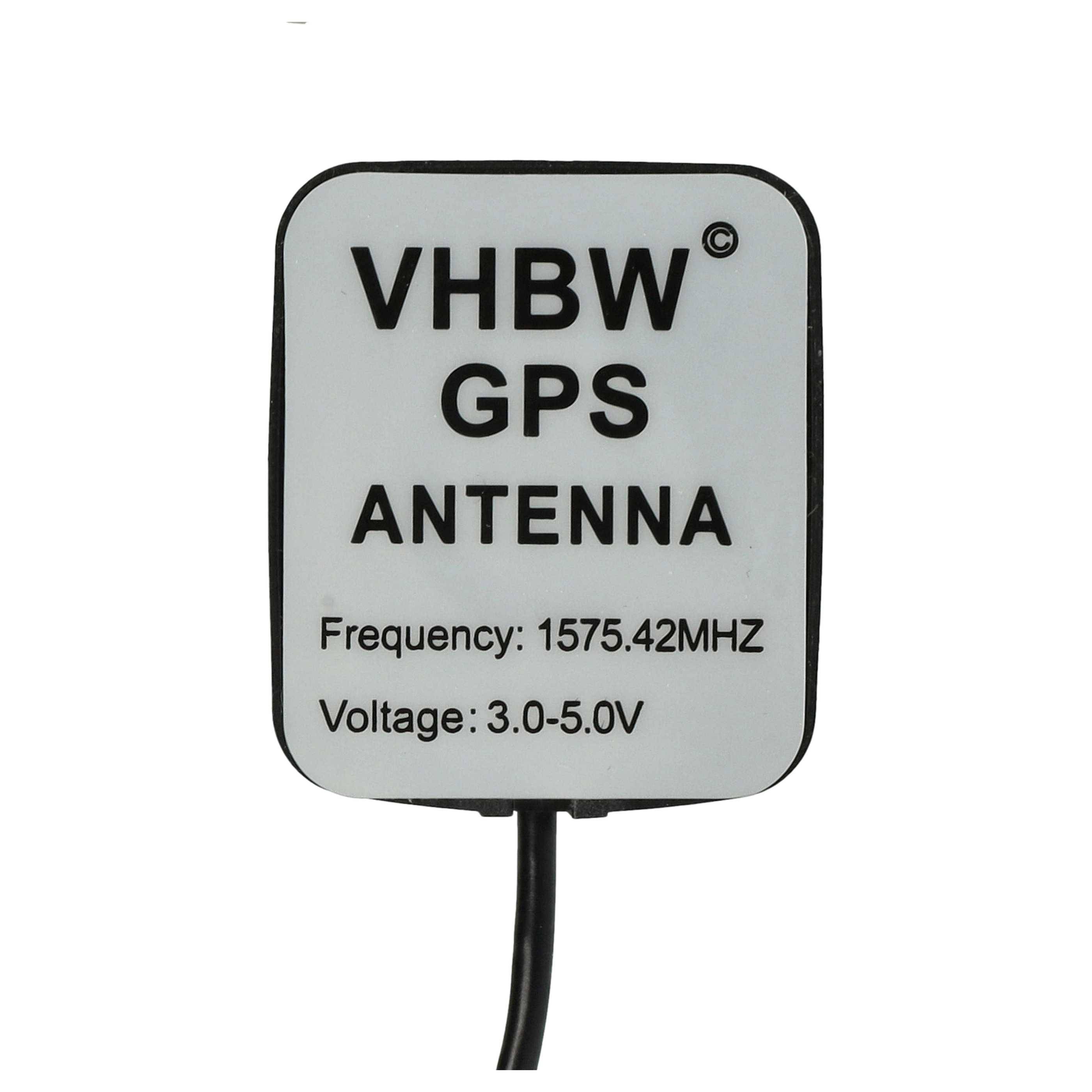 vhbw GPS Antenne kompatibel mit Pioneer AVIC-710T, AVIC-610T, AVIC 505 Navi mit AVIC-Anschluss - Magnetfuß, 5 m, Schwarz