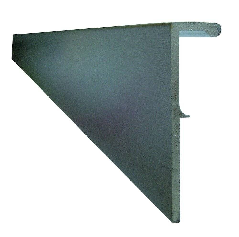 MB-Griffleiste Typ S222, Aluminium edelstahlfarben, L= 2500mm, B=38 mm, H=10 mm