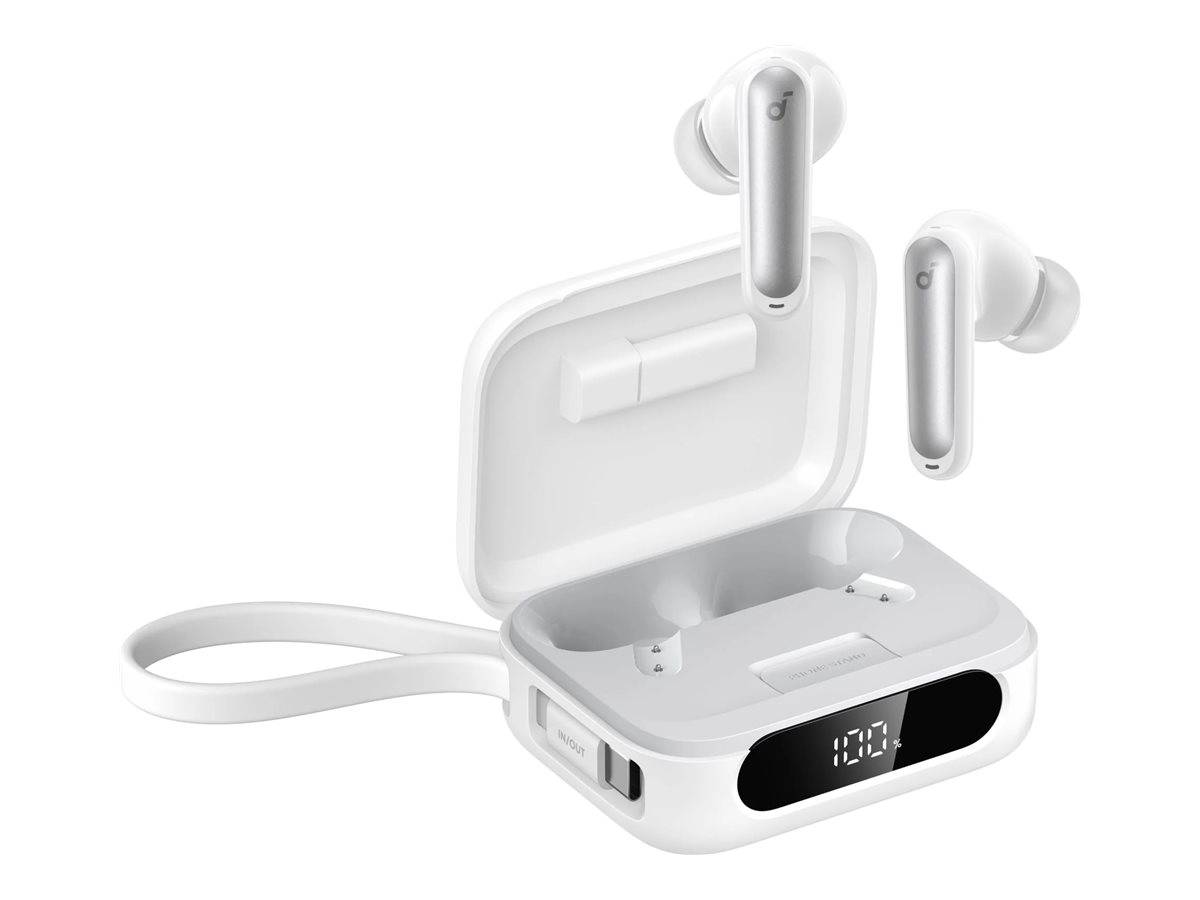 ANKER Soundcore P41i (MFi) weiss In-Ear Kopfhörer mit Powerbank (integr. USB-C Kabel) Handyhalterung ANC 192h Spielzeit IPX5