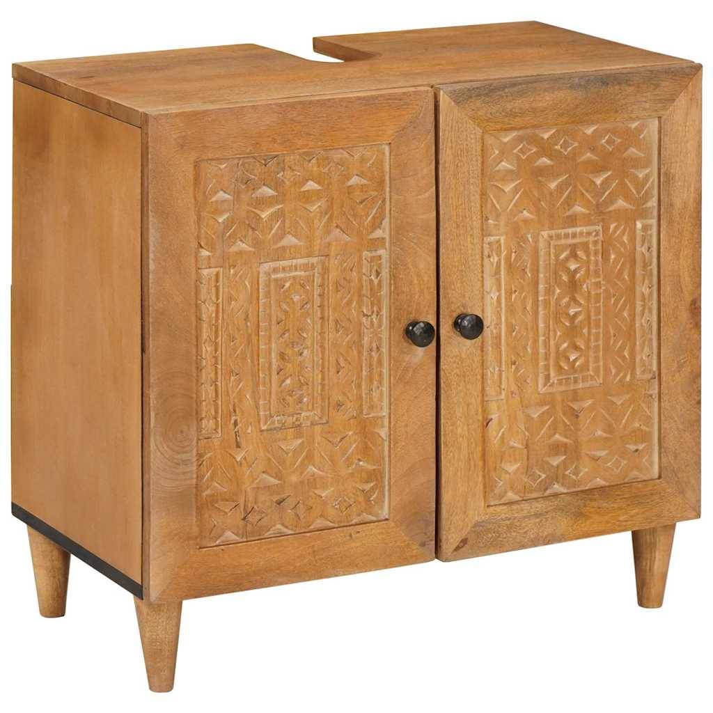 vidaXL Badezimmermöbel-Set mit Schubladen 4 pcs Braun Holzwerkstoff