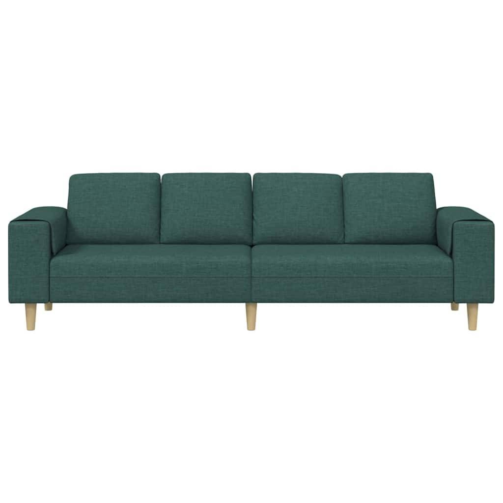 vidaXL Wohnzimmer Couch Dunkelgrün 250 x 77 x 76 cm Polyester