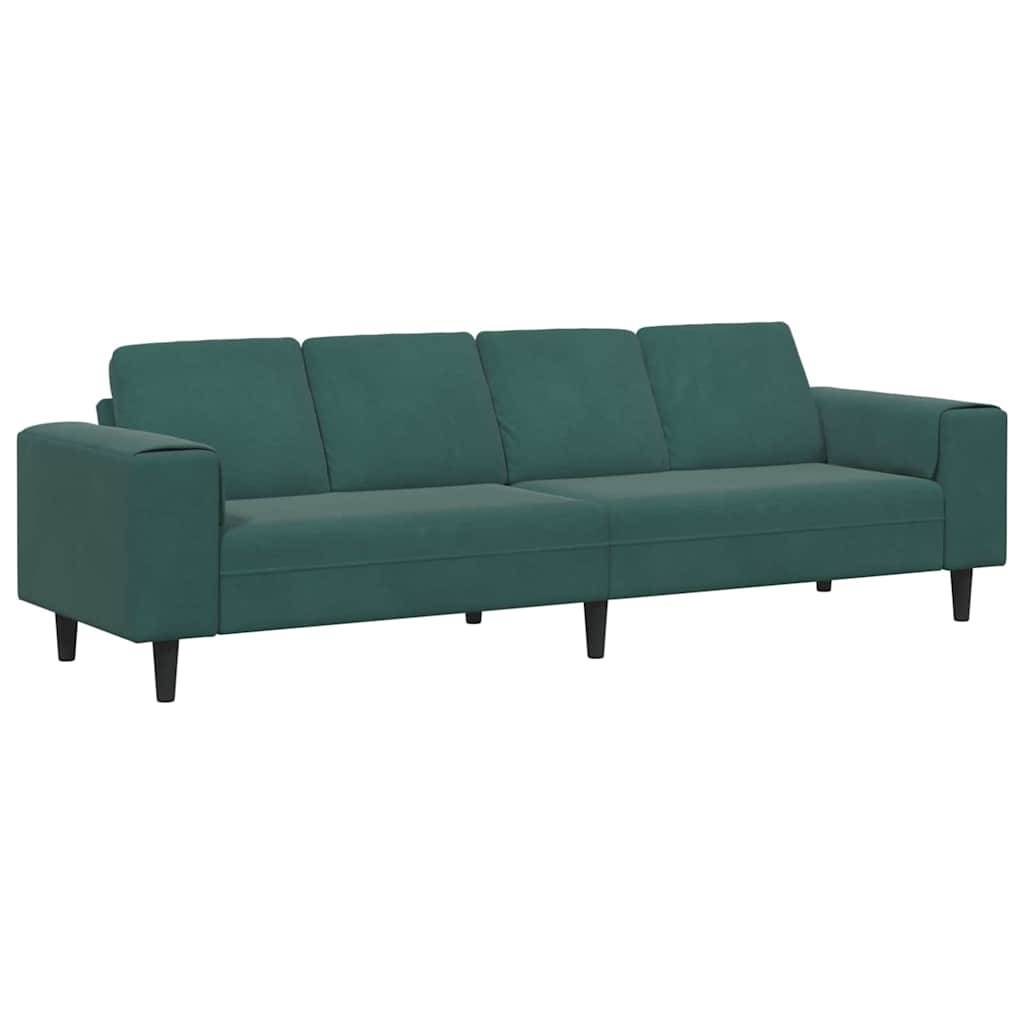vidaXL Wohnzimmer Couch Dunkelgrün 250 x 77 x 76 cm