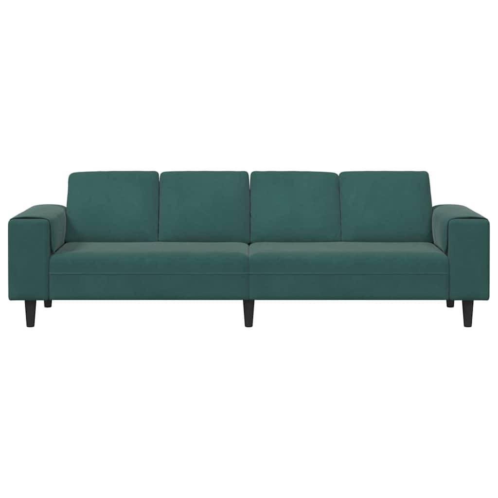 vidaXL Wohnzimmer Couch Dunkelgrün 250 x 77 x 76 cm