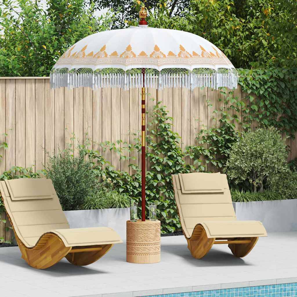vidaXL Balinesischer Sonnenschirm 260 Creme 180-190 cm