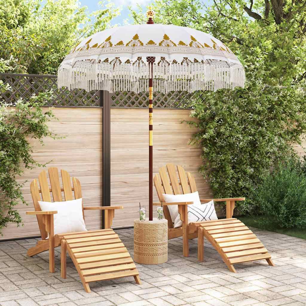 vidaXL Balinesischer Sonnenschirm 260 Creme 180-190 cm
