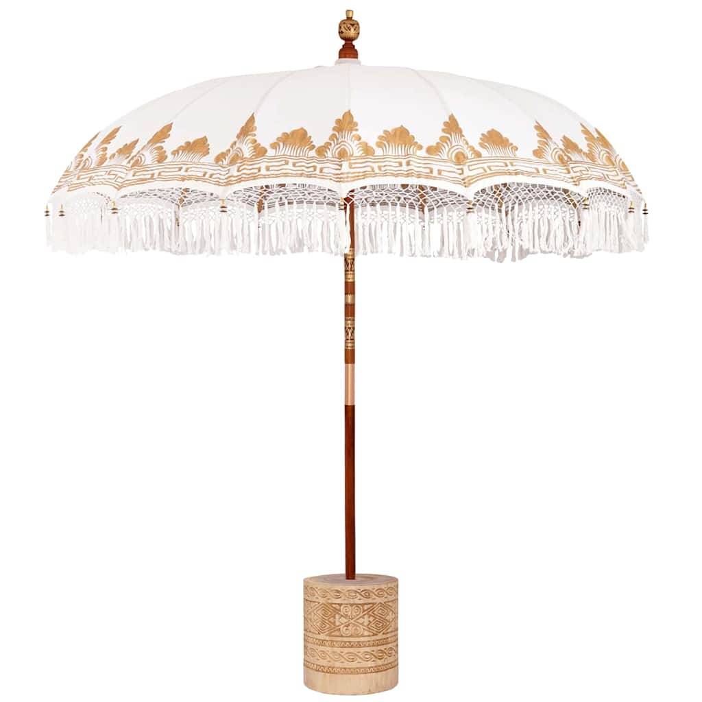 vidaXL Balinesischer Sonnenschirm 260 Creme 210-220 cm