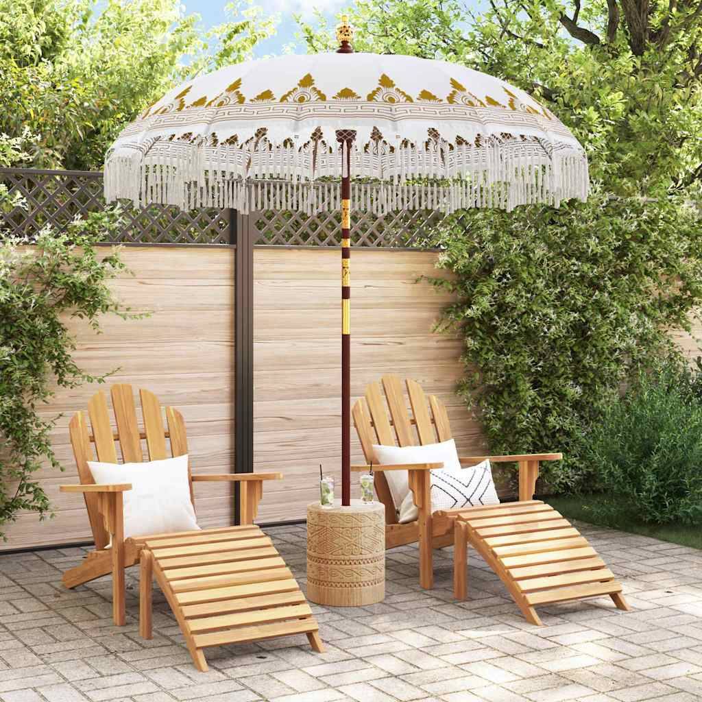 vidaXL Balinesischer Sonnenschirm 260 Creme 210-220 cm