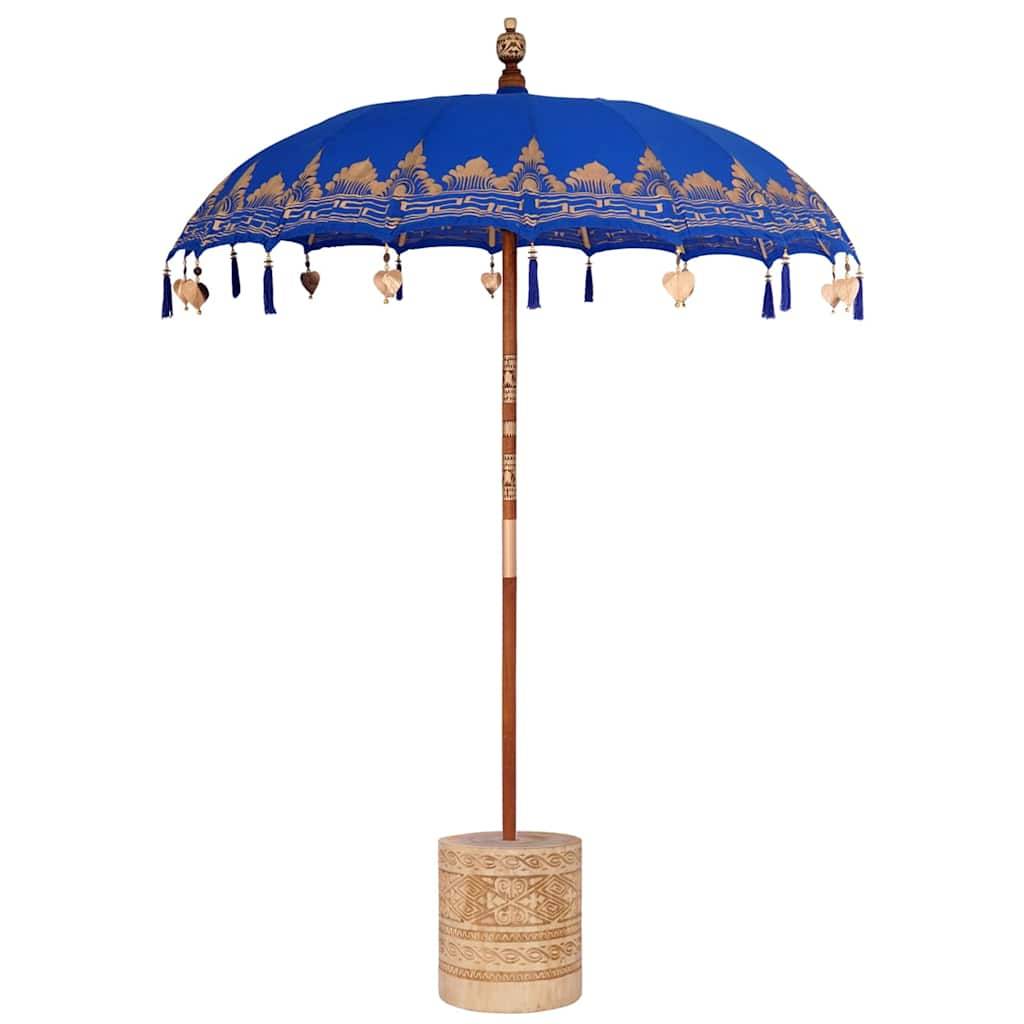 vidaXL Balinesischer Sonnenschirm 260 Blau 180-190 cm