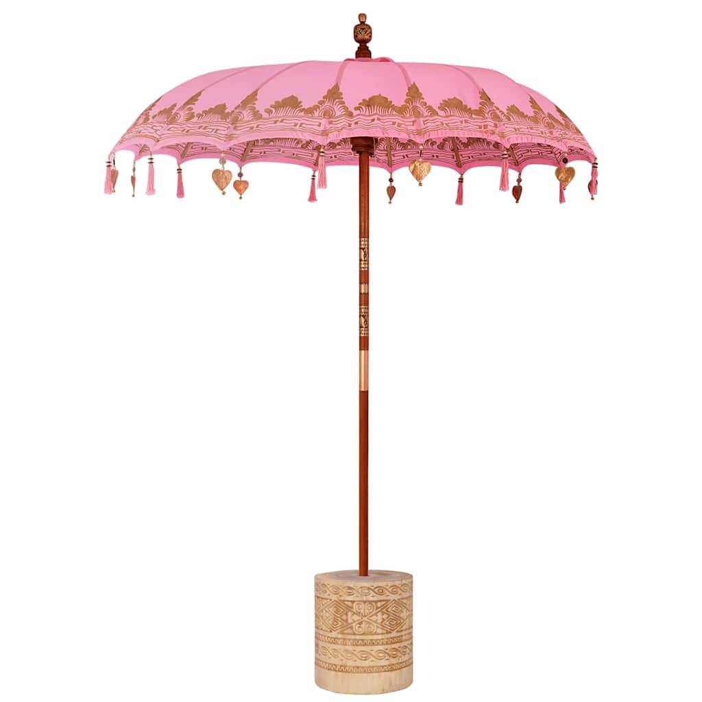 vidaXL Balinesischer Sonnenschirm 260 Rosa 180-190 cm