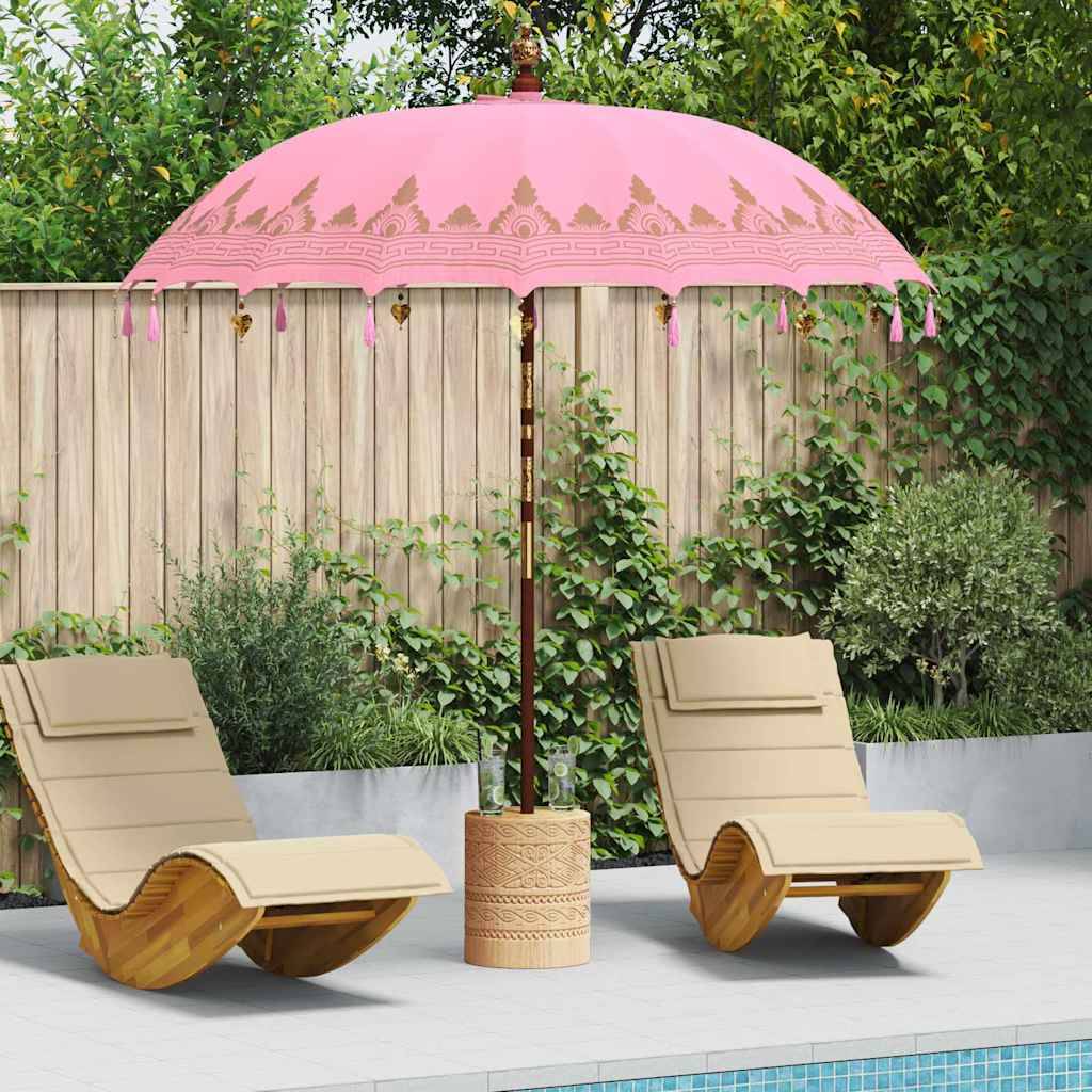 vidaXL Balinesischer Sonnenschirm 260 Rosa 210-220 cm