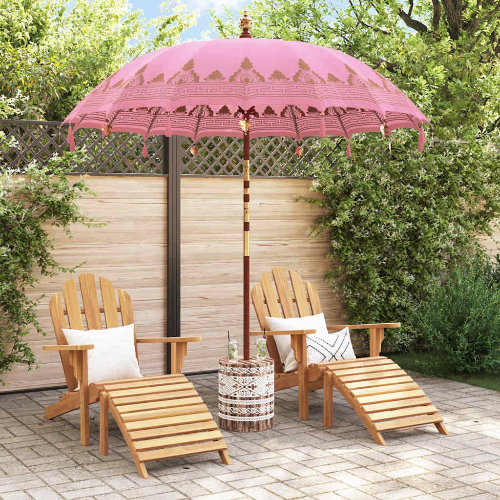 vidaXL Balinesischer Sonnenschirm 260 Rosa 210-220 cm