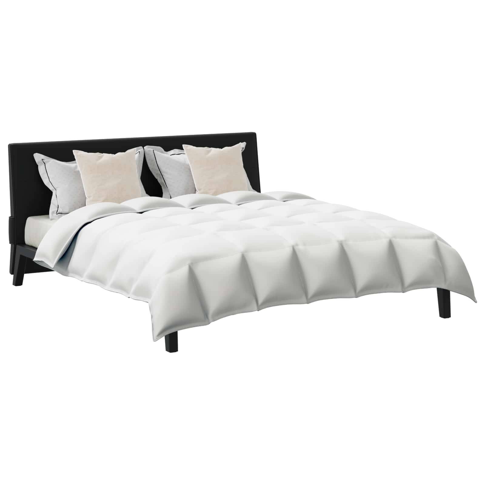 vidaXL Bettdecken Set mit Kissen 3 pcs Weiß Daunenfeder