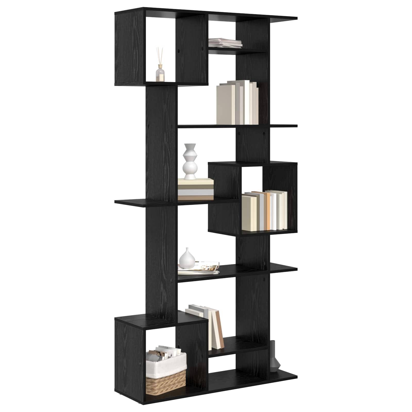 vidaXL Bücherregal Schwarz Eichen-Optik 92 x 29 x 188 cm Holzwerkstoff