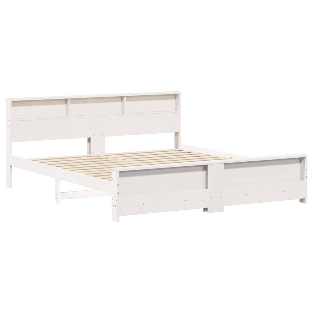 vidaXL Bettrahmen mit Kopfteil Weiß 200 x 200 cm Holzwerkstoff