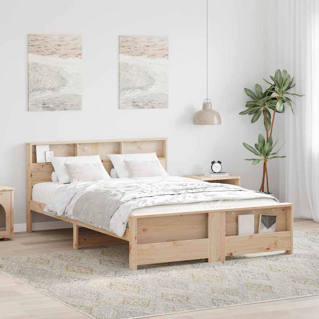 vidaXL Bettrahmen mit Kopfteil Braun 160 x 200 cm Holzwerkstoff