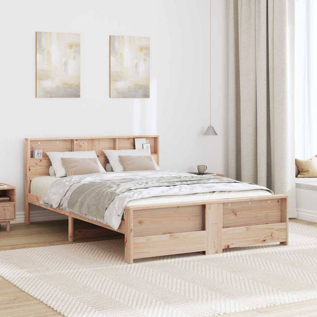 vidaXL Bettrahmen mit Kopfteil Braun 160 x 200 cm Holzwerkstoff