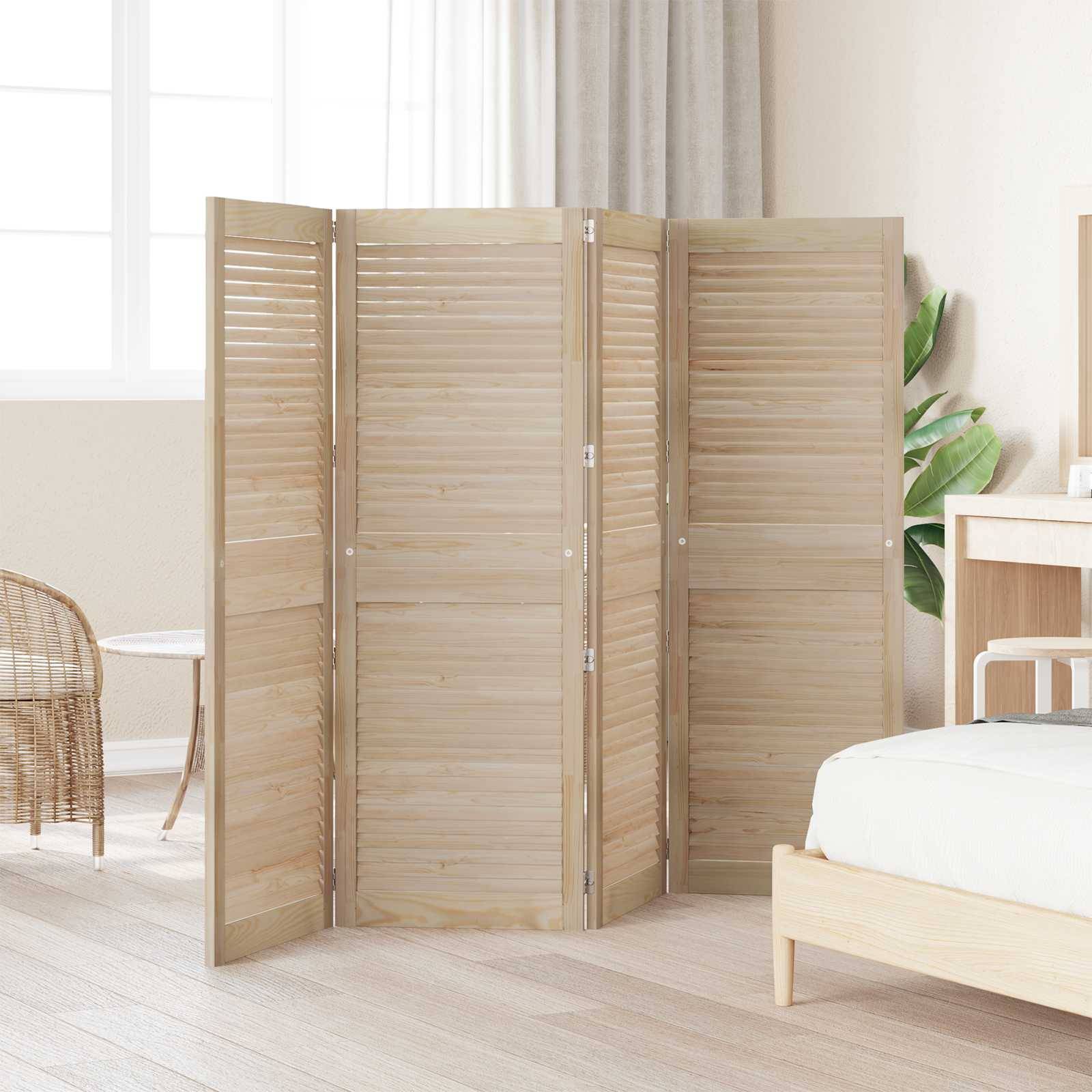 vidaXL Schranktür mit Tür 4 pcs Natur 49,5 x 2,1 x 140,5 cm