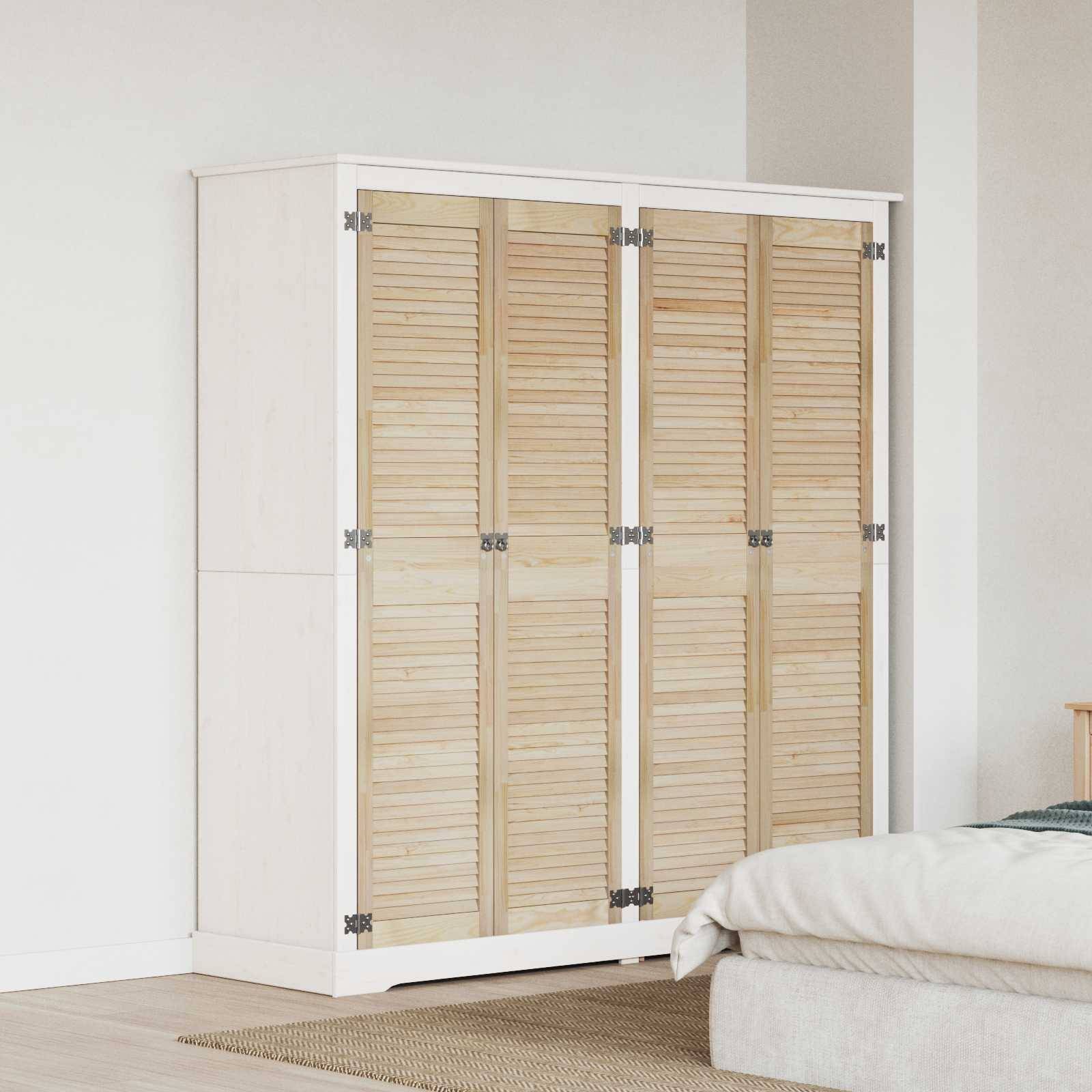 vidaXL Schranktür 4 pcs Natur 170 x 2,1 x 39,5 cm Massives Kiefernholz