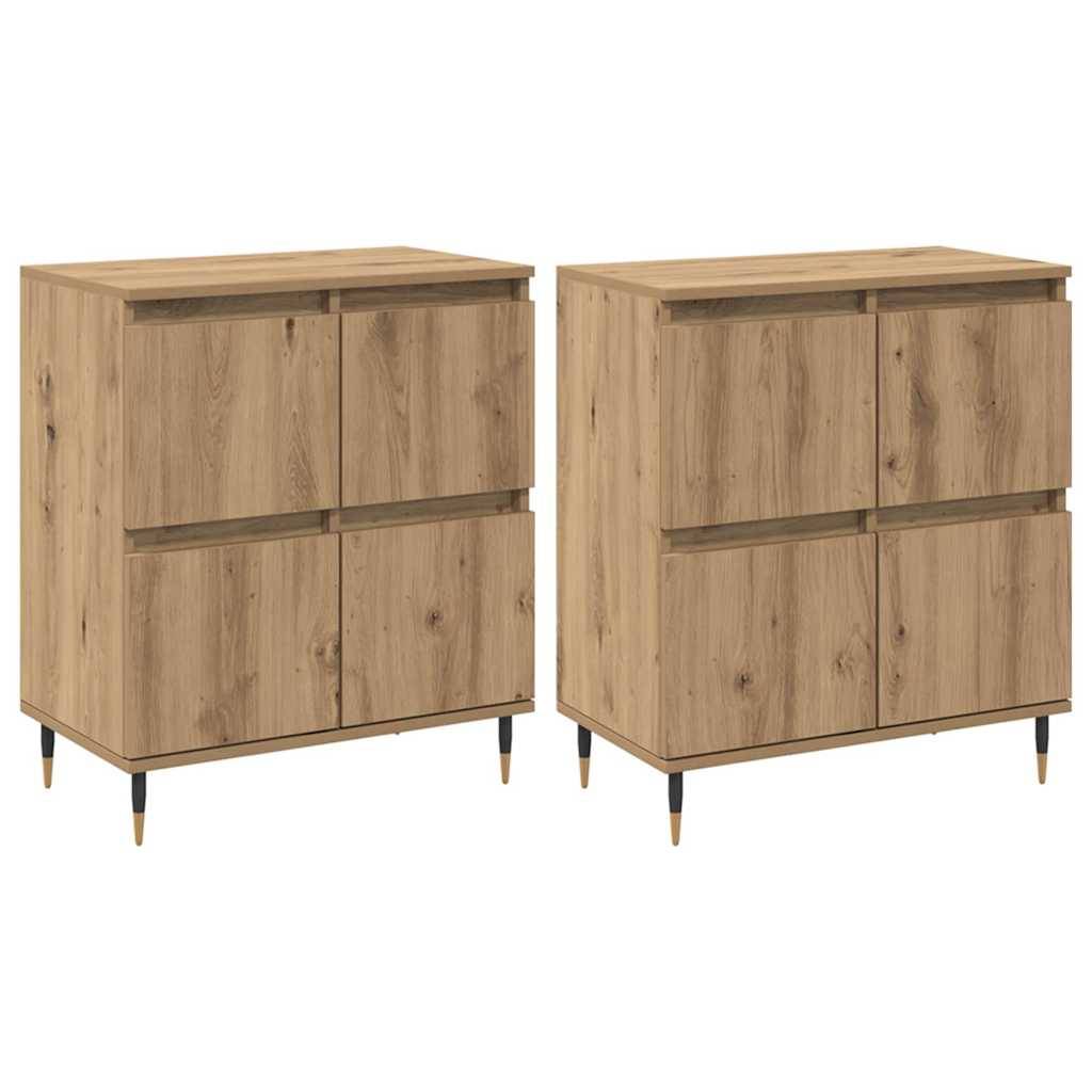 vidaXL Aufbewahrungsschrank 2 pcs Artisan-Eiche 60 x 35 x 70 cm